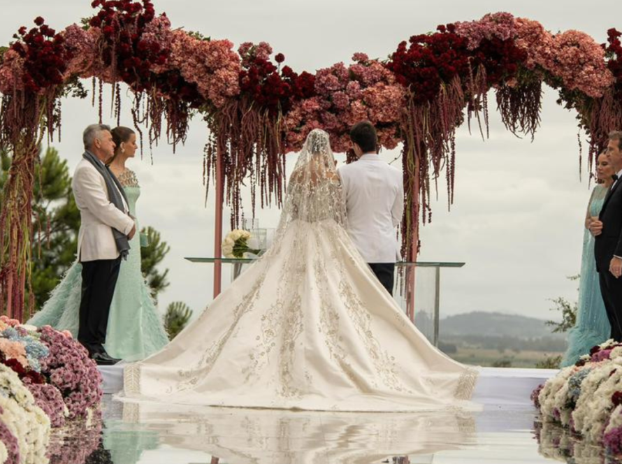 Casamento com crisântemo