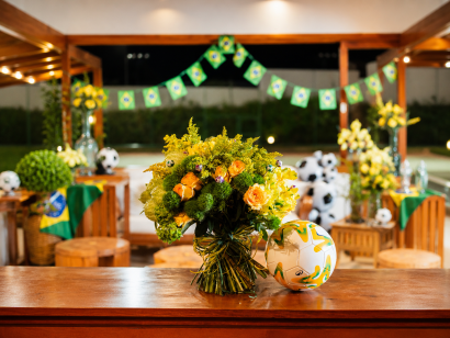 Buquê verde e amarelo