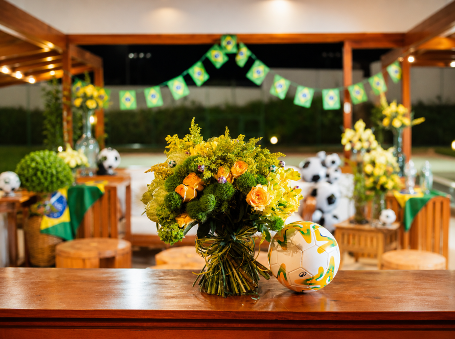 Buquê verde e amarelo