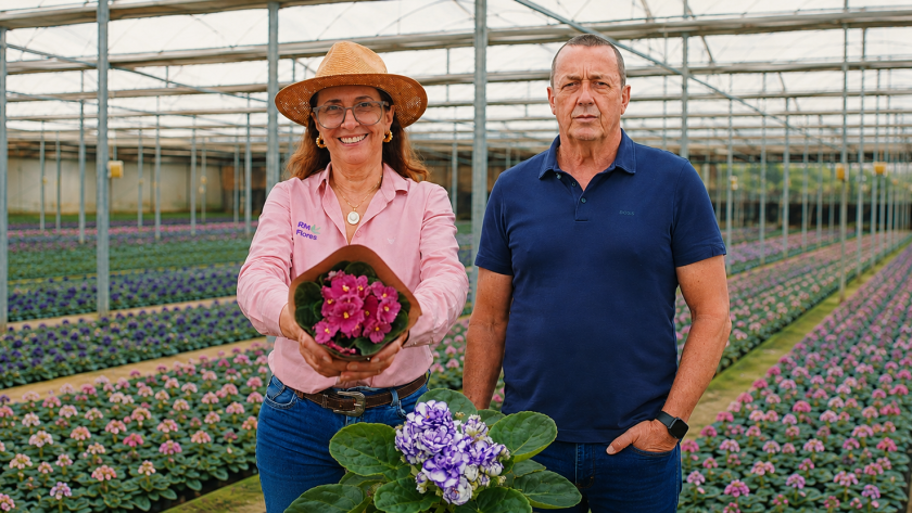 Produção de violetas