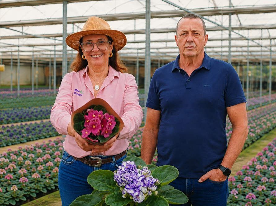 Produção de violetas